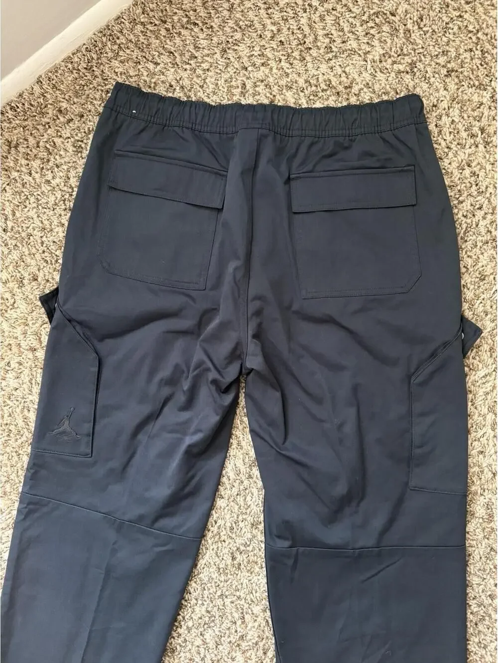 Jordan Men’s Black Woven Track Cargo Pants Basketball Athletic Large FB7305-010